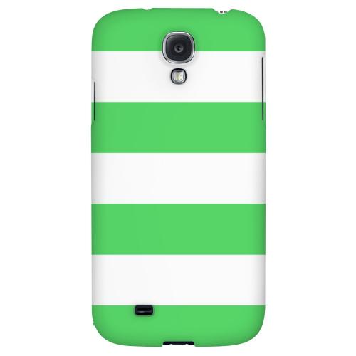 Big Green - Geeks Designer Line Stripe Series Hard Back Case for Samsung Galaxy S4