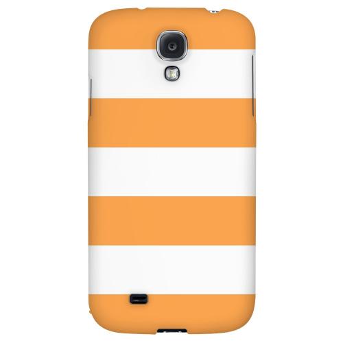 Big Orange - Geeks Designer Line Stripe Series Hard Back Case for Samsung Galaxy S4