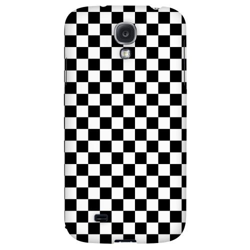 Black/ White - Geeks Designer Line Checker Series Hard Back Case for Samsung Galaxy S4 Black/ White - Geeks Designer Line Checker Series Hard Back Case for Samsung Galaxy S4