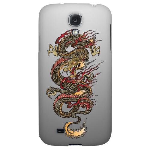 Dragon on Gray Gradient - Geeks Designer Line Tattoo Series Hard Back Case for Samsung Galaxy S4