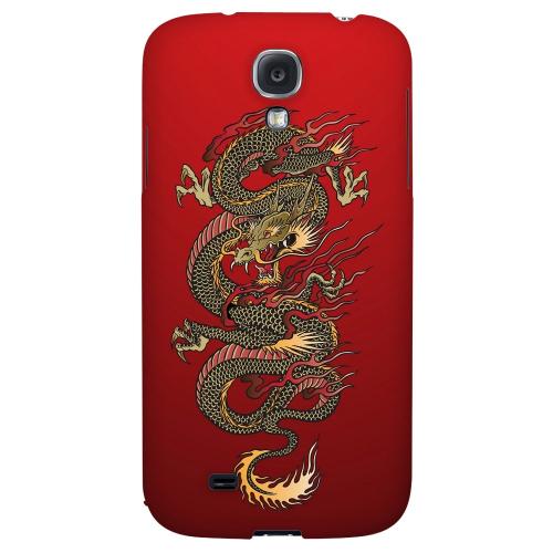 Dragon on Red Gradient - Geeks Designer Line Tattoo Series Hard Back Case for Samsung Galaxy S4