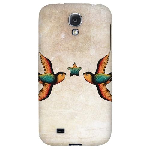 Dual Swallow Star - Geeks Designer Line Tattoo Series Hard Back Case for Samsung Galaxy S4