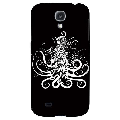White Medusa on Black - Geeks Designer Line Tattoo Series Hard Back Case for Samsung Galaxy S4