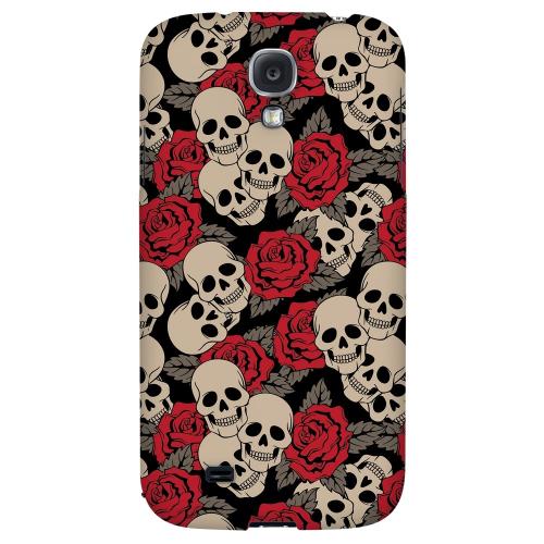 Rose Skulls - Geeks Designer Line Tattoo Series Hard Back Case for Samsung Galaxy S4
