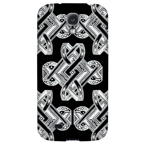 Tribal Art on Black - Geeks Designer Line Tattoo Series Hard Back Case for Samsung Galaxy S4