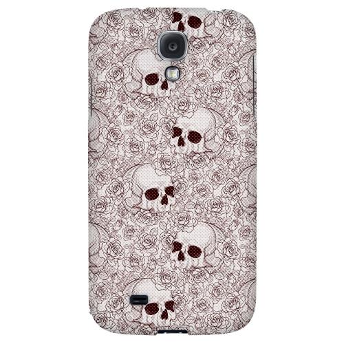 Thorn Skull Red Halftone - Geeks Designer Line Skull Series Hard Back Case for Samsung Galaxy S4