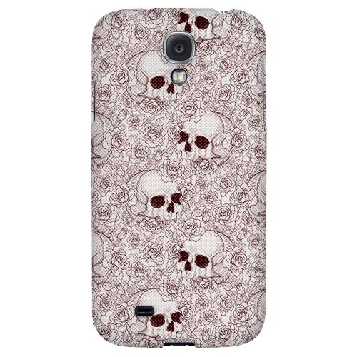 Thorn Skull Red Halftone - Geeks Designer Line Skull Series Hard Back Case for Samsung Galaxy S4