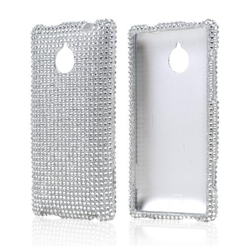 Silver Gems Bling Hard Case for HTC 8XT