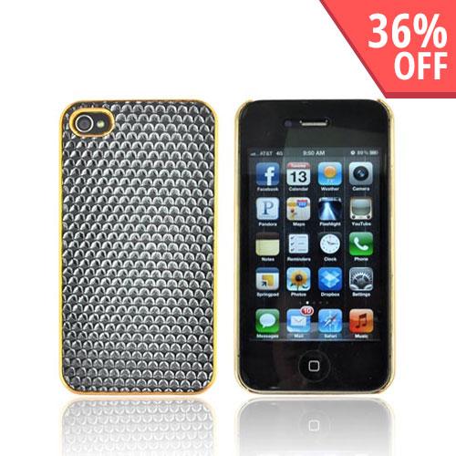 AT&T/ Verizon Apple iPhone 4, iPhone 4S Hard Case - Black Hexagon