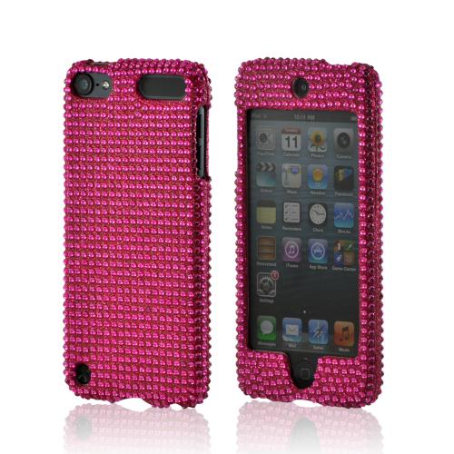Hot Pink Gems Bling Hard Case for Apple iPod Touch 5