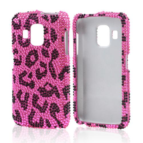 Pink/ Black Leopard Bling Hard Case for Pantech Perception