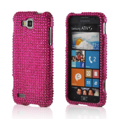 Hot Pink Gems Bling Hard Case for Samsung ATIV S