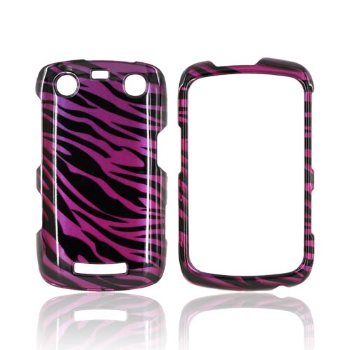 Blackberry Curve 9360/ Apollo Hard Case - Purple/ Black Zebra