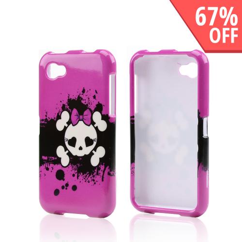 Hot Pink Skull w/ Bow Hard Case for HTC First