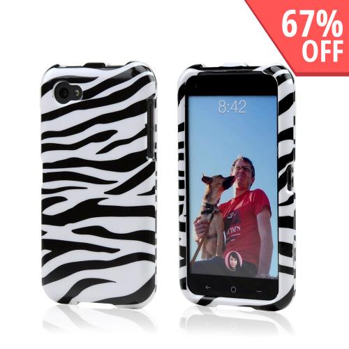 White/ Black Zebra Hard Case for HTC First