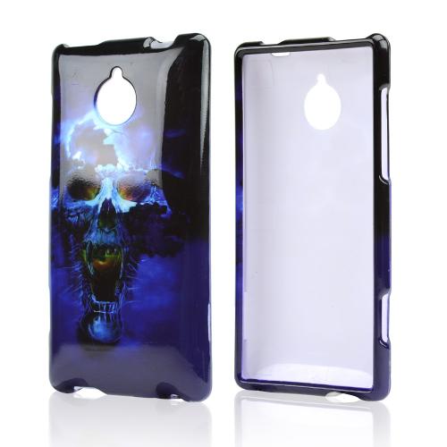 Blue Skull Hard Case for HTC 8XT