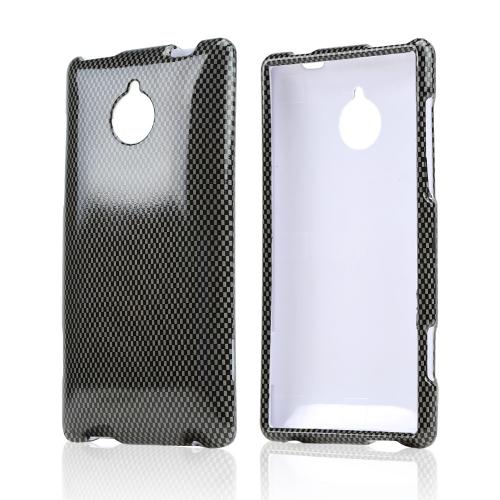 Gray/ Black Carbon Fiber Design Hard Case for HTC 8XT
