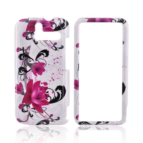 HTC Arrive Hard Case - Pink Flowers on White