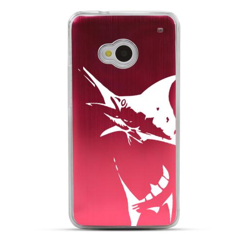 Marlin 2.0 - Geeks Designer Line Laser Series Red Aluminum Back on Clear Hard Case for HTC One Marlin 2.0 - Geeks Designer Line Laser Series Red Aluminum Back on Clear Hard Case for HTC One