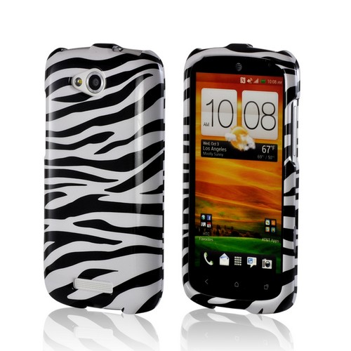 White/ Black Zebra Hard Case for HTC One VX