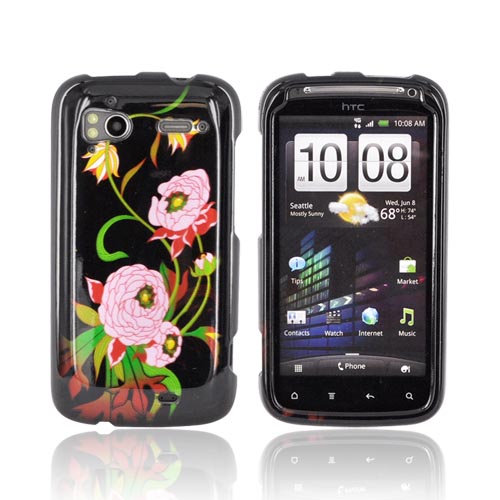 HTC Sensation 4G Hard Case - Pink Peony on Black
