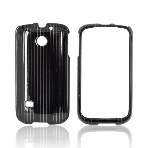 Huawei Ascend 2 M865 Hard Case - Silver Lines on Black