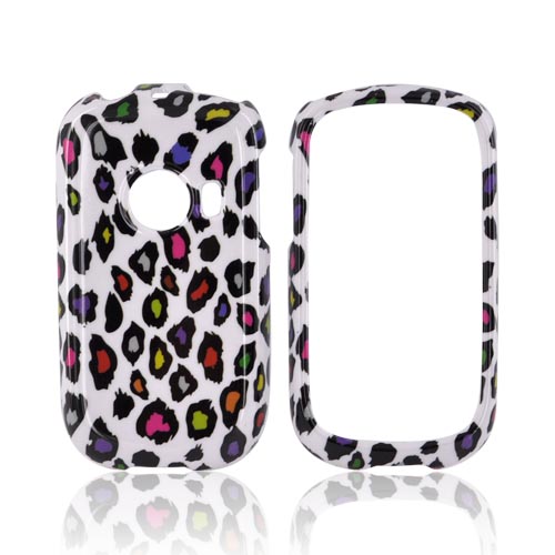 Huawei M835 Hard Case - Rainbow Leopard on White