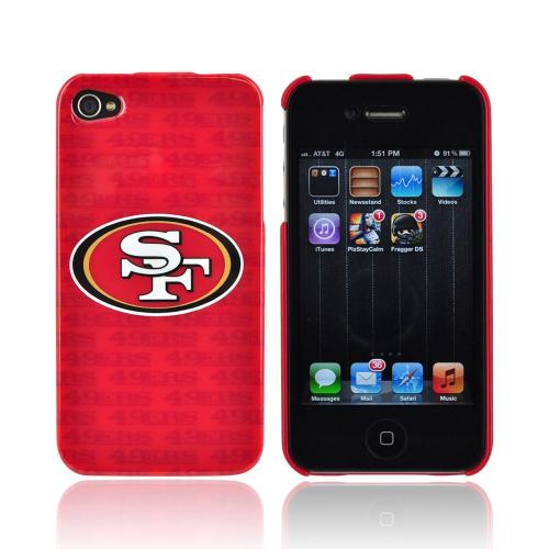 NFL Licensed Apple iPhone 4/4S Hard Case - Red San Francisco 49ers