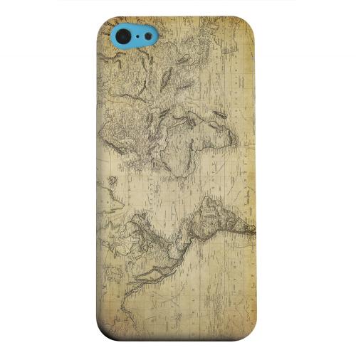 Geeks Designer Line (GDL) Apple iPhone 5C Matte Hard Back Cover - Vintage World Map Circa 1800's Geeks Designer Line (GDL) Apple iPhone 5C Matte Hard Back Cover - Vintage World Map Circa 1800's