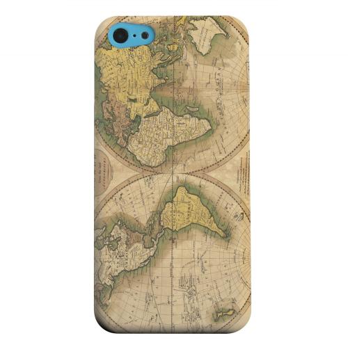 Geeks Designer Line (GDL) Apple iPhone 5C Matte Hard Back Cover - Map of the World Circa 1770's Geeks Designer Line (GDL) Apple iPhone 5C Matte Hard Back Cover - Map of the World Circa 1770's