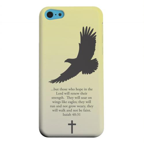 Geeks Designer Line (GDL) Apple iPhone 5C Matte Hard Back Cover - Isaiah 40:31 - Sunset Yellow