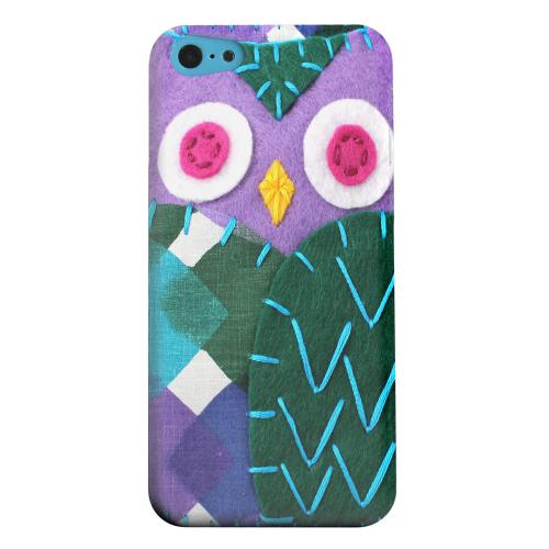 Geeks Designer Line (GDL) Apple iPhone 5C Matte Hard Back Cover - Purple/ Green Owl Geeks Designer Line (GDL) Apple iPhone 5C Matte Hard Back Cover - Purple/ Green Owl