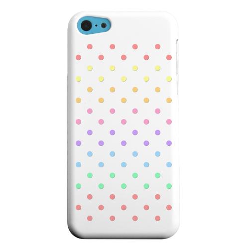Geeks Designer Line (GDL) Apple iPhone 5C Matte Hard Back Cover - Rainbow Dots on White Geeks Designer Line (GDL) Apple iPhone 5C Matte Hard Back Cover - Rainbow Dots on White