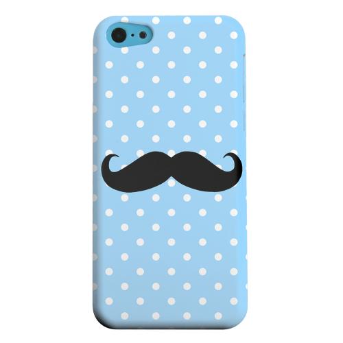 Geeks Designer Line (GDL) Apple iPhone 5C Matte Hard Back Cover - Stache on Sky Blue Geeks Designer Line (GDL) Apple iPhone 5C Matte Hard Back Cover - Stache on Sky Blue