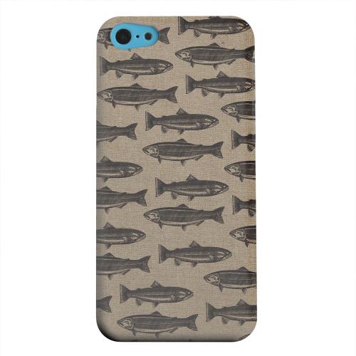 Geeks Designer Line (GDL) Apple iPhone 5C Matte Hard Back Cover - Vintage Salmon & Trout Print Geeks Designer Line (GDL) Apple iPhone 5C Matte Hard Back Cover - Vintage Salmon & Trout Print