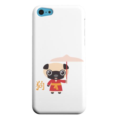 Geeks Designer Line (GDL) Apple iPhone 5C Matte Hard Back Cover - Dog on White