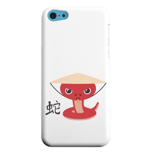 Geeks Designer Line (GDL) Apple iPhone 5C Matte Hard Back Cover - Snake on White Geeks Designer Line (GDL) Apple iPhone 5C Matte Hard Back Cover - Snake on White