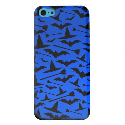 Geeks Designer Line (GDL) Apple iPhone 5C Matte Hard Back Cover - Witch Hat/Broom/Bat on Blue Geeks Designer Line (GDL) Apple iPhone 5C Matte Hard Back Cover - Witch Hat/Broom/Bat on Blue