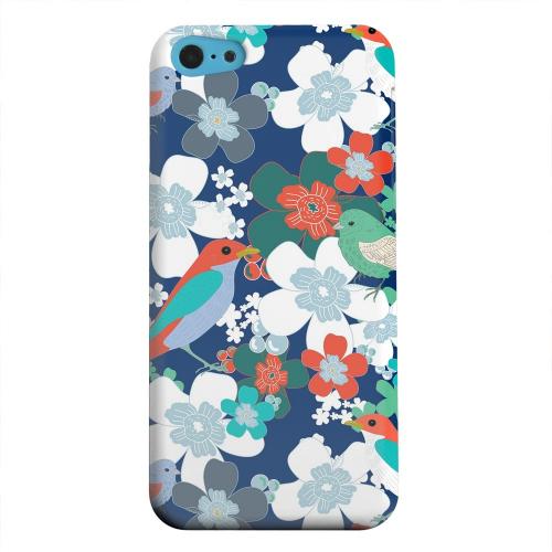 Geeks Designer Line (GDL) Apple iPhone 5C Matte Hard Back Cover - Birds & Flowers on Blue/ Red Geeks Designer Line (GDL) Apple iPhone 5C Matte Hard Back Cover - Birds & Flowers on Blue/ Red