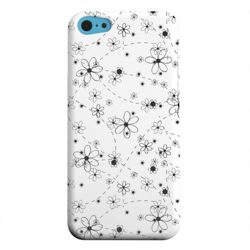Geeks Designer Line (GDL) Apple iPhone 5C Matte Hard Back Cover - Black/ White Floral Geeks Designer Line (GDL) Apple iPhone 5C Matte Hard Back Cover - Black/ White Floral