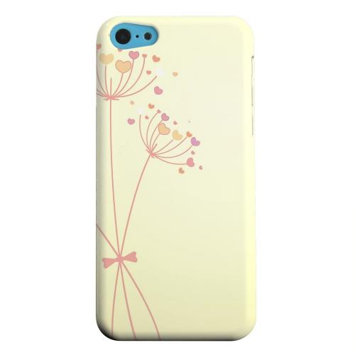 Geeks Designer Line (GDL) Apple iPhone 5C Matte Hard Back Cover - Dandelion Hearts on Yellow