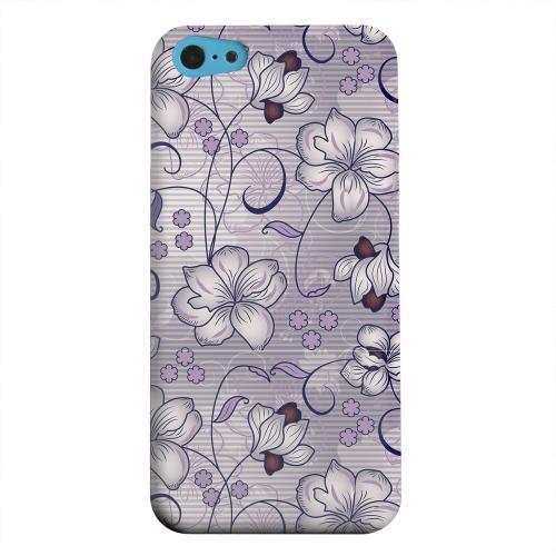 Geeks Designer Line (GDL) Apple iPhone 5C Matte Hard Back Cover - Floral Stripes Hint of Purple Geeks Designer Line (GDL) Apple iPhone 5C Matte Hard Back Cover - Floral Stripes Hint of Purple