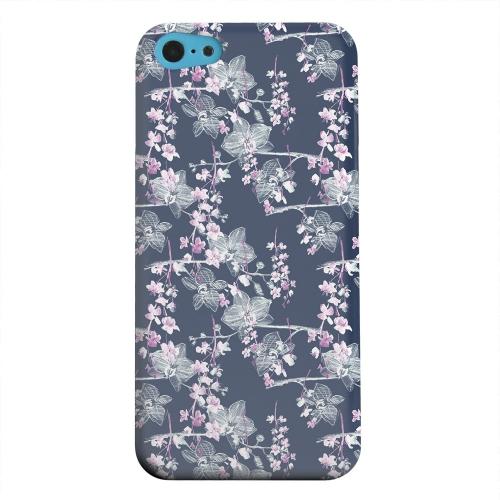 Geeks Designer Line (GDL) Apple iPhone 5C Matte Hard Back Cover - Pink/ White Floral on Blue Geeks Designer Line (GDL) Apple iPhone 5C Matte Hard Back Cover - Pink/ White Floral on Blue