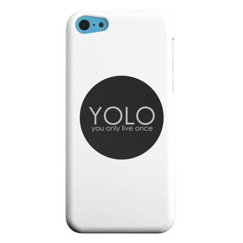 Geeks Designer Line (GDL) Apple iPhone 5C Matte Hard Back Cover - YOLO Circle