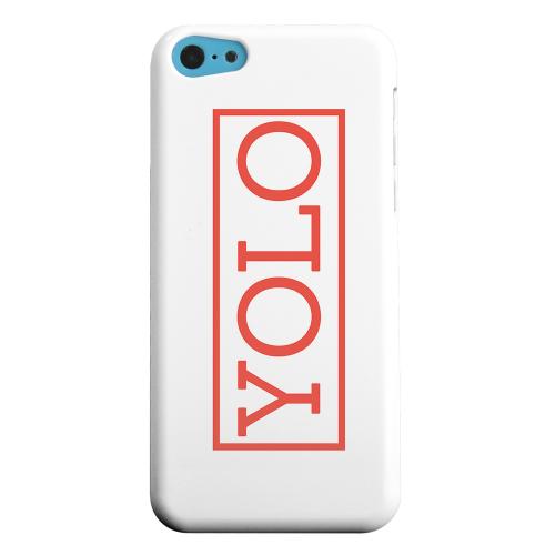 Geeks Designer Line (GDL) Apple iPhone 5C Matte Hard Back Cover - Red YOLO