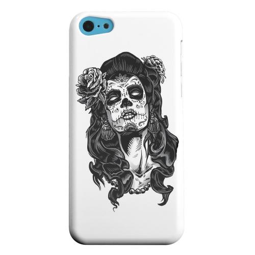 Geeks Designer Line (GDL) Apple iPhone 5C Matte Hard Back Cover - Day of the Dead Girl on White Geeks Designer Line (GDL) Apple iPhone 5C Matte Hard Back Cover - Day of the Dead Girl on White