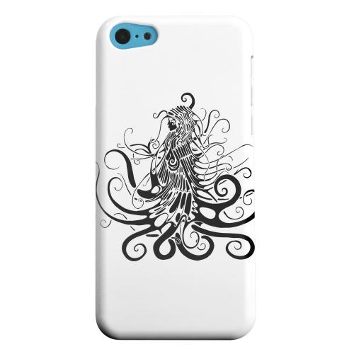 Geeks Designer Line (GDL) Apple iPhone 5C Matte Hard Back Cover - Black Medua on White Geeks Designer Line (GDL) Apple iPhone 5C Matte Hard Back Cover - Black Medua on White