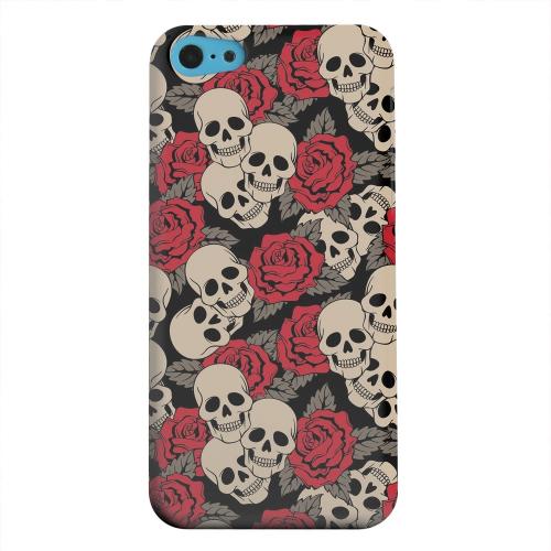 Geeks Designer Line (GDL) Apple iPhone 5C Matte Hard Back Cover - Rose Skulls Geeks Designer Line (GDL) Apple iPhone 5C Matte Hard Back Cover - Rose Skulls