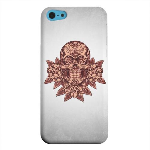 Geeks Designer Line (GDL) Apple iPhone 5C Matte Hard Back Cover - Skull Roses Red Grunge Geeks Designer Line (GDL) Apple iPhone 5C Matte Hard Back Cover - Skull Roses Red Grunge