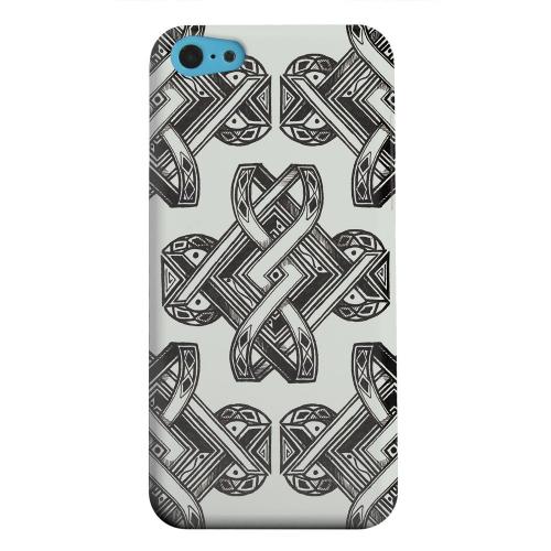 Geeks Designer Line (GDL) Apple iPhone 5C Matte Hard Back Cover - Tribal Art on Gray